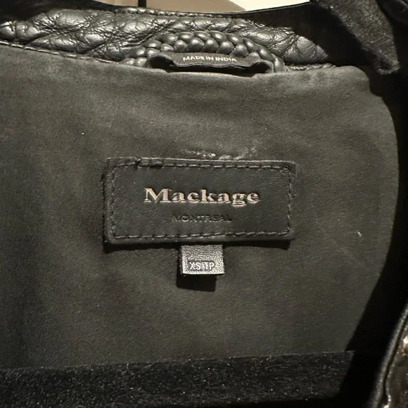Mackage black leather jacket size XS - Picture 4 of 6